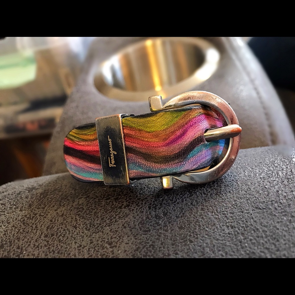 Salvatore Ferragamo leather logo bracelet